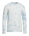 Majestic Filatures Man T-shirt Light Blue Size M Cotton, Elastane In Blue