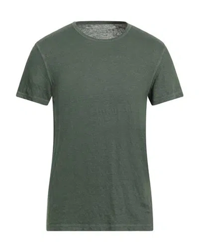 Majestic Filatures Man T-shirt Military Green Size M Linen, Elastane