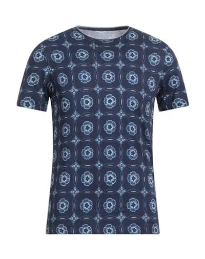 Majestic Filatures Man T-shirt Navy Blue Size M Cotton