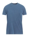 Majestic Filatures Man T-shirt Navy Blue Size M Cotton, Elastane