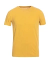 Majestic Filatures Man T-shirt Mandarin Size M Organic Cotton, Recycled Cotton In Yellow