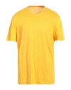 Majestic Filatures Man T-shirt Marigold Size Xxl Linen, Elastane In Yellow