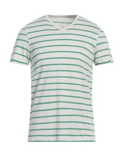 Majestic Filatures Man T-shirt Off White Size M Linen, Elastane