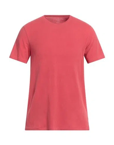 Majestic Filatures Man T-shirt Red Size M Cotton, Elastane In Pink