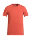 Majestic Filatures Man T-shirt Rust Size M Organic Cotton, Recycled Cotton In Red