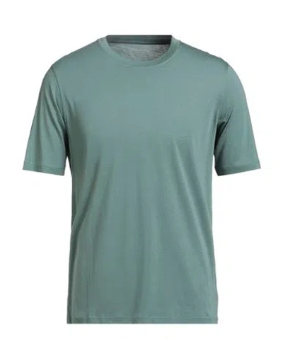 Majestic Filatures Man T-shirt Sage Green Size M Lyocell, Organic Cotton In Green