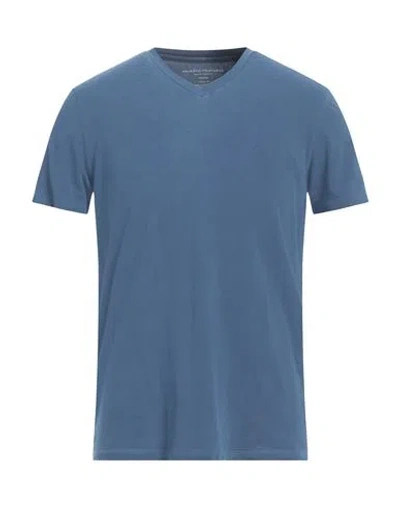 Majestic Filatures Man T-shirt Slate Blue Size M Cotton, Elastane