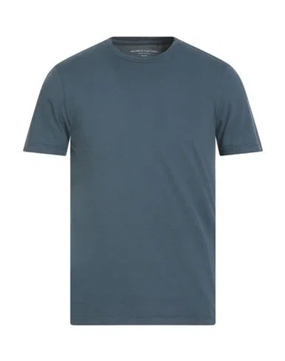 Majestic Filatures Man T-shirt Slate Blue Size M Organic Cotton, Recycled Cotton In Green