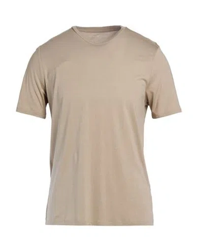 Majestic Filatures Man T-shirt Beige Size Xl Lyocell, Organic Cotton In Brown