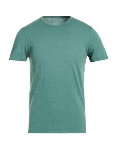 Majestic Filatures Man T-shirt Emerald Green Size S Cotton, Cashmere