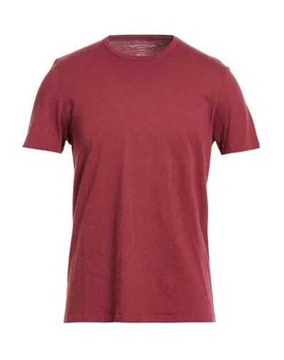 Majestic Filatures Man T-shirt Garnet Size L Cotton, Cashmere In Red