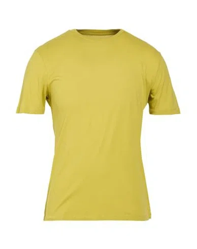 Majestic Filatures Man T-shirt Lime Green Size M Organic Cotton In Yellow