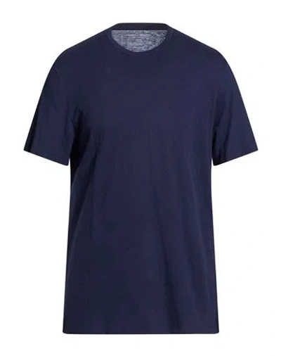 Majestic Filatures Man T-shirt Navy Size Xl Organic Cotton, Cashmere In Blue