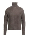 Majestic Filatures Man Turtleneck Brown Size 1 Mohair Wool, Polyamide, Merino Wool In Multi