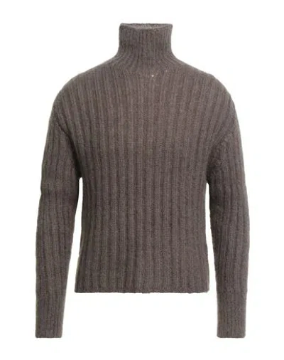 Majestic Filatures Man Turtleneck Brown Size 1 Mohair Wool, Polyamide, Merino Wool In Multi