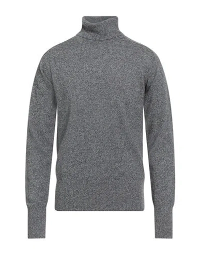 Majestic Filatures Man Turtleneck Charcoal Size M Cashmere In Gray