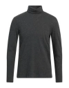 Majestic Filatures Man Turtleneck Charcoal Size M Cotton, Cashmere In Grey