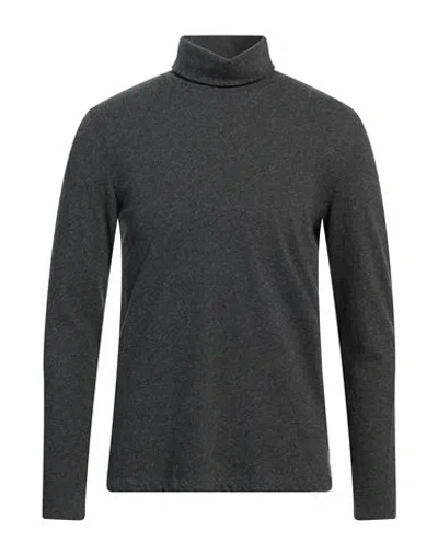 Majestic Filatures Man Turtleneck Charcoal Size M Cotton, Cashmere In Grey
