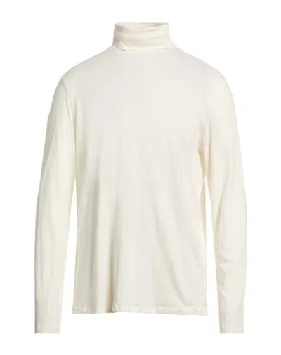 Majestic Filatures Man Turtleneck White Size Xl Cotton, Cashmere In Gray
