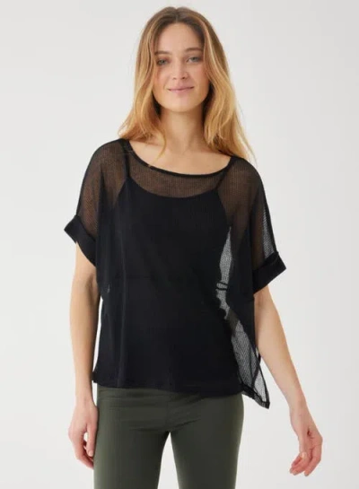 Majestic Filatures Micro Modal Laser Cut Cashmere Short Sleeve Boatneck