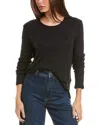 Majestic Pleat Back Tee In Black