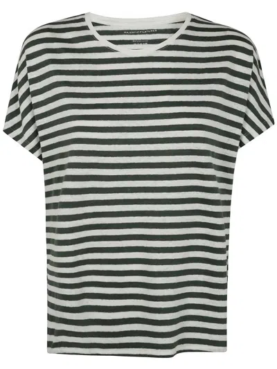 MAJESTIC MAJESTIC FILATURES ROUND NECK SHORT SLEEVES SWEATER