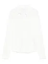 Majestic Filatures Long-sleeved White Shirt With Classic Collar In White