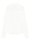 Majestic Filatures Long-sleeved White Shirt With Classic Collar In White