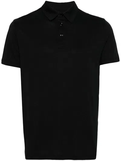 Majestic Filatures Short Sleeve Polo Clothing In Black