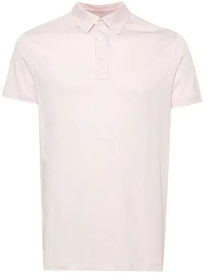 Majestic Short-sleeve Polo Shirt In Pink & Purple