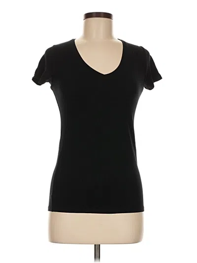 Pre-owned Majestic Filatures Short Sleeve Top Black Sweetheart Neckline Tops