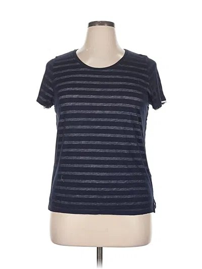 Pre-owned Majestic Filatures Short Sleeve Top Gray Crew Neck Tops