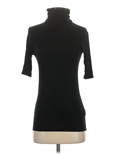 Pre-owned Majestic Filatures Short Sleeve Turtleneck In Black