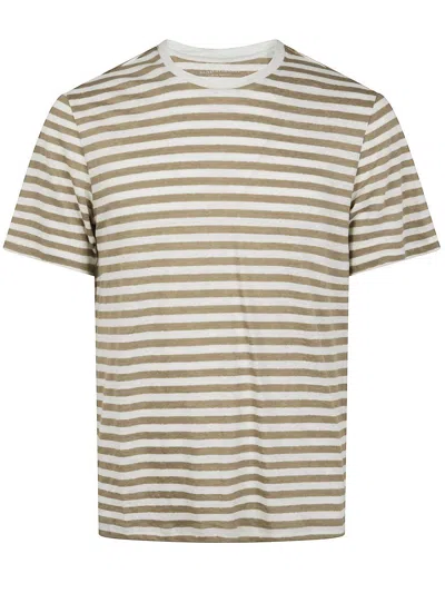 Majestic Filatures Short Sleeves Round Neck Sweater Clothing In Beige
