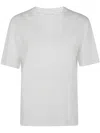 Majestic Filatures Short Sleeves Round Neck Sweater Clothing In White