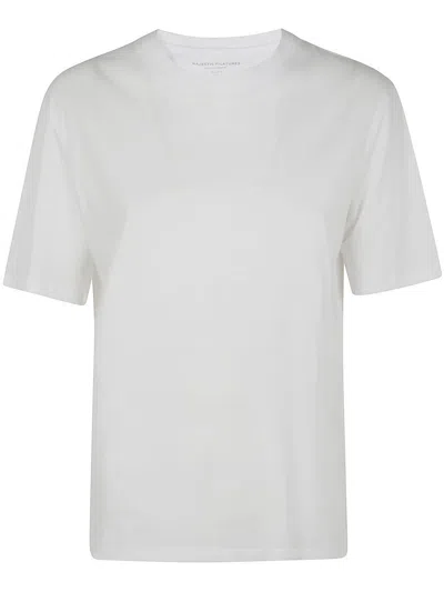 MAJESTIC MAJESTIC FILATURES SHORT SLEEVES ROUND NECK SWEATER
