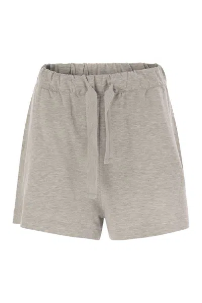 Majestic Filatures Shorts With Drawstring Waist In Gray