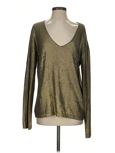 Pre-owned Majestic Filatures Silk Pullover Sweater In Gold