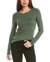 Majestic Soft Touch Crewneck T-shirt In Green