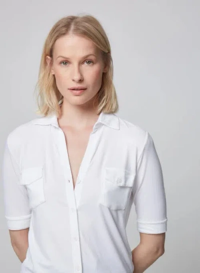 Majestic Filatures Soft Touch Elbow Sleeve Pocket Shirt