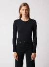 Majestic Pleat Back Tee In Blue