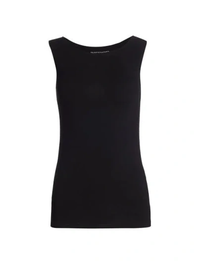 Majestic Filatures Soft Touch Merrow Edge Crewneck Tank In Black