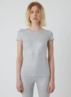 Majestic Filatures Soft Touch Metallic Short Sleeve T-shirt In Gray