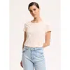 Majestic Filatures Soft Touch Short Sleeve Crewneck T-shirt In Pink