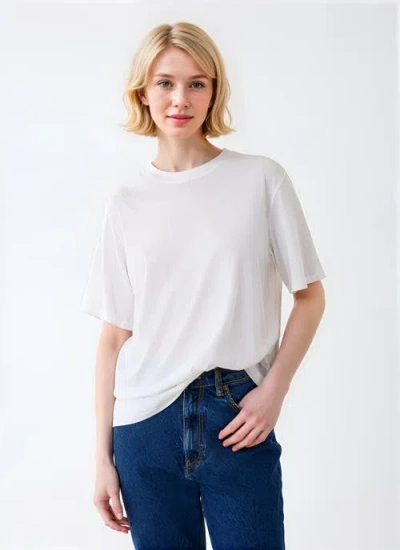 Majestic Filatures Soft Touch Short Sleeve Relaxed Fit T-shirt In White
