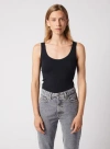 Majestic Soft Touch Flat-edge Scoop-neck Tank In Navy