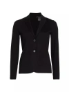 Majestic Filatures Soft Touch Two Button Blazer In Black