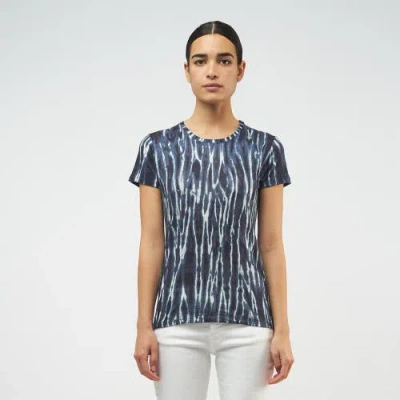 Majestic Filatures Stretch Linen Crewneck In Blue