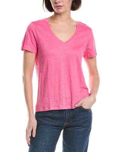 Majestic Filatures Stretch Linen-blend Shirt In Pink