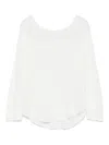 Majestic White Linen With Crew Neck